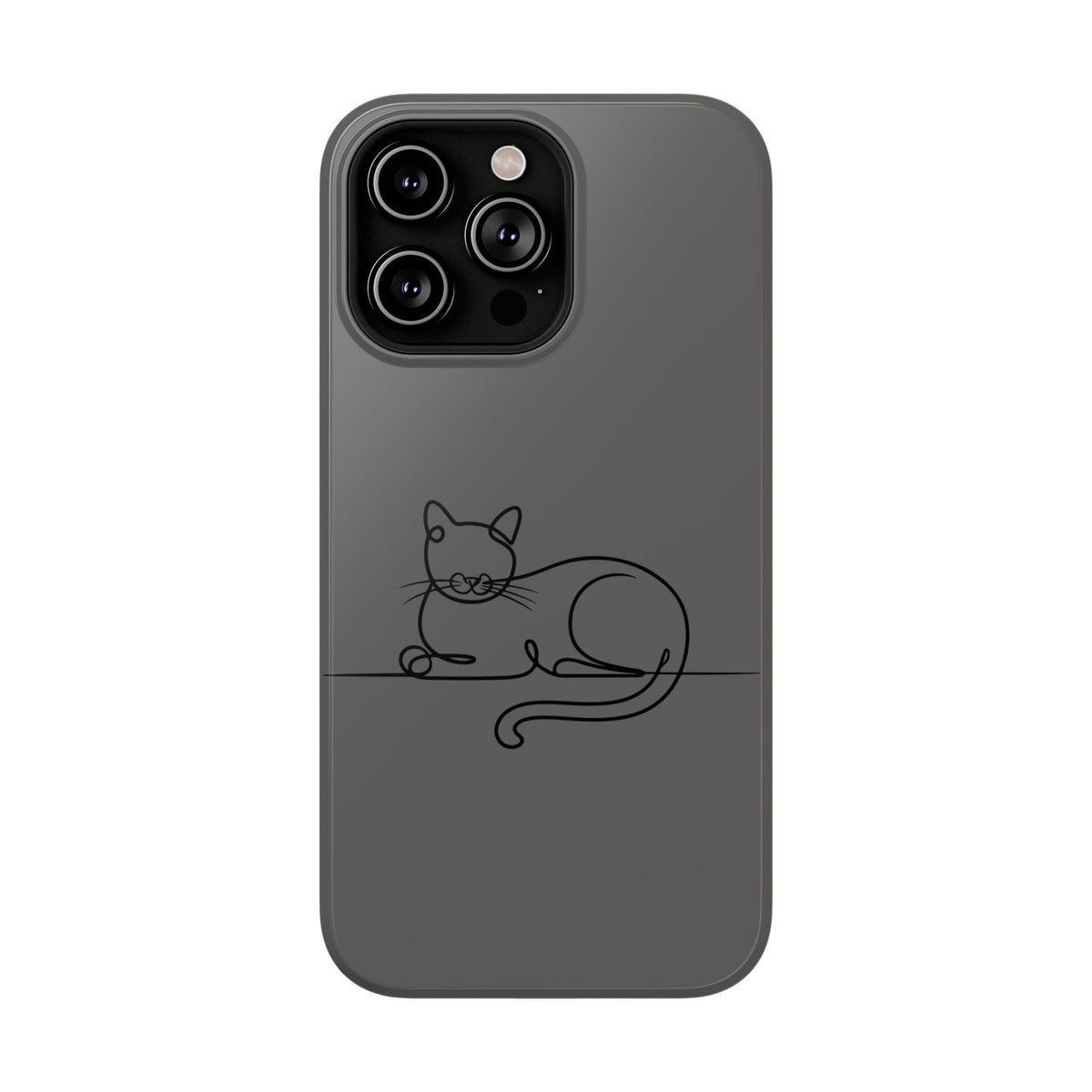 Sleepy Cat protective phone case for iPhone 14 Pro Max, glossy finish