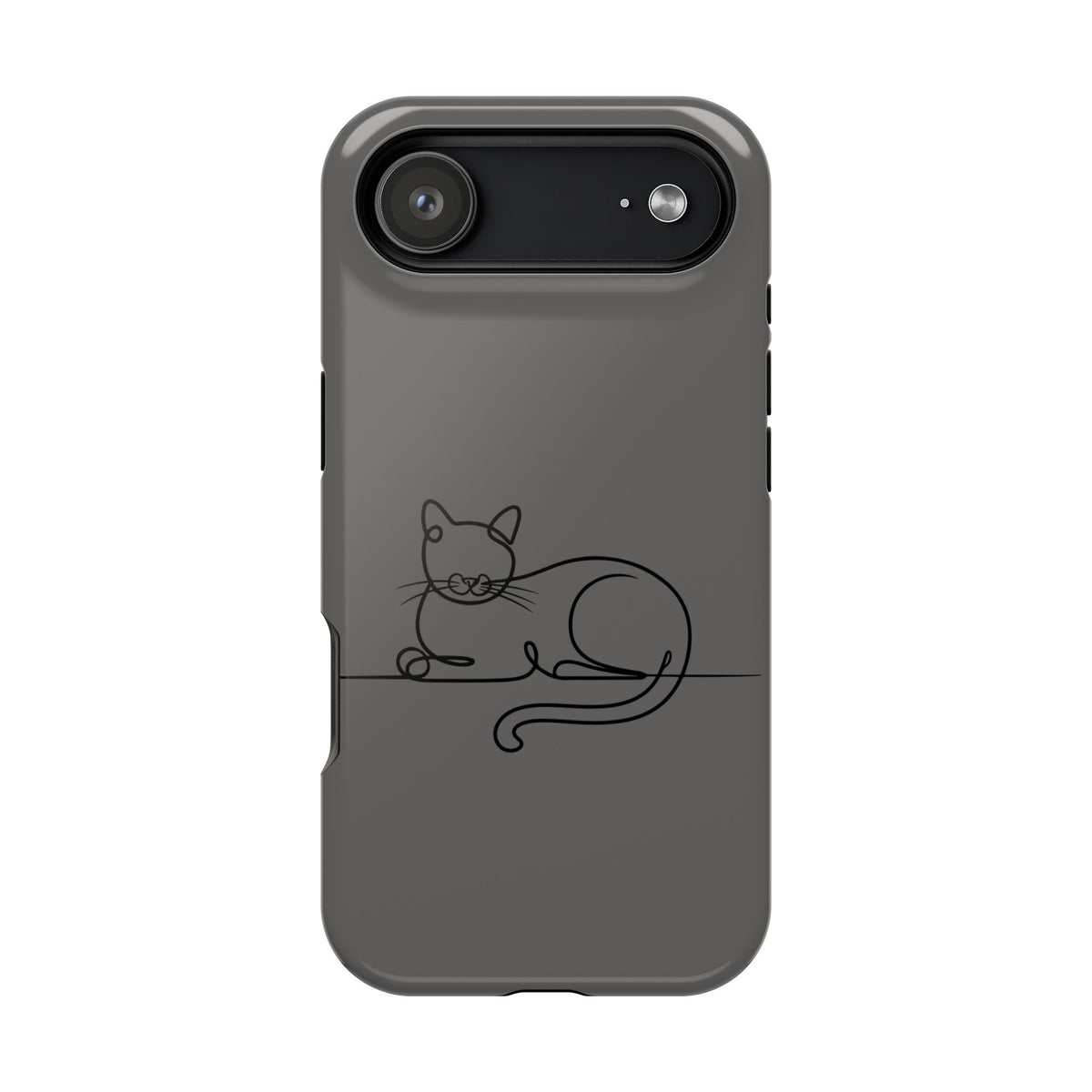 Sleepy Cat protective phone case for iPhone 17 Air, glossy finish