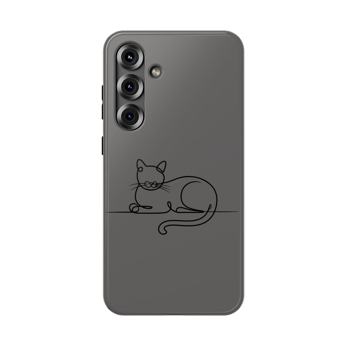 Sleepy Cat protective phone case for Samsung Galaxy S25 Plus, glossy finish