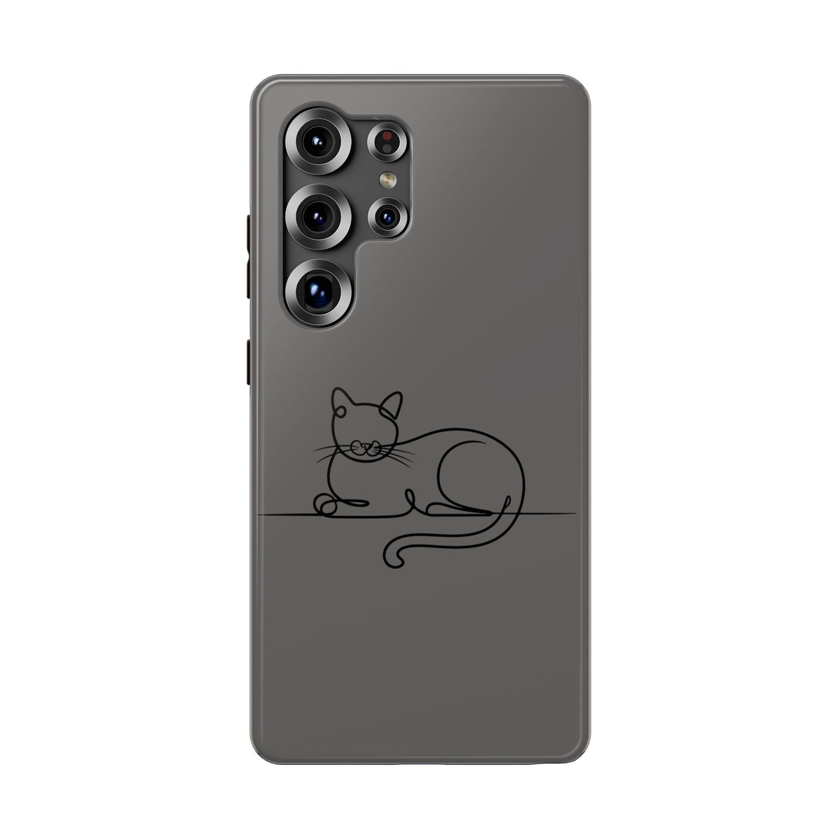 Sleepy Cat protective phone case for Samsung Galaxy S25 Ultra, glossy finish