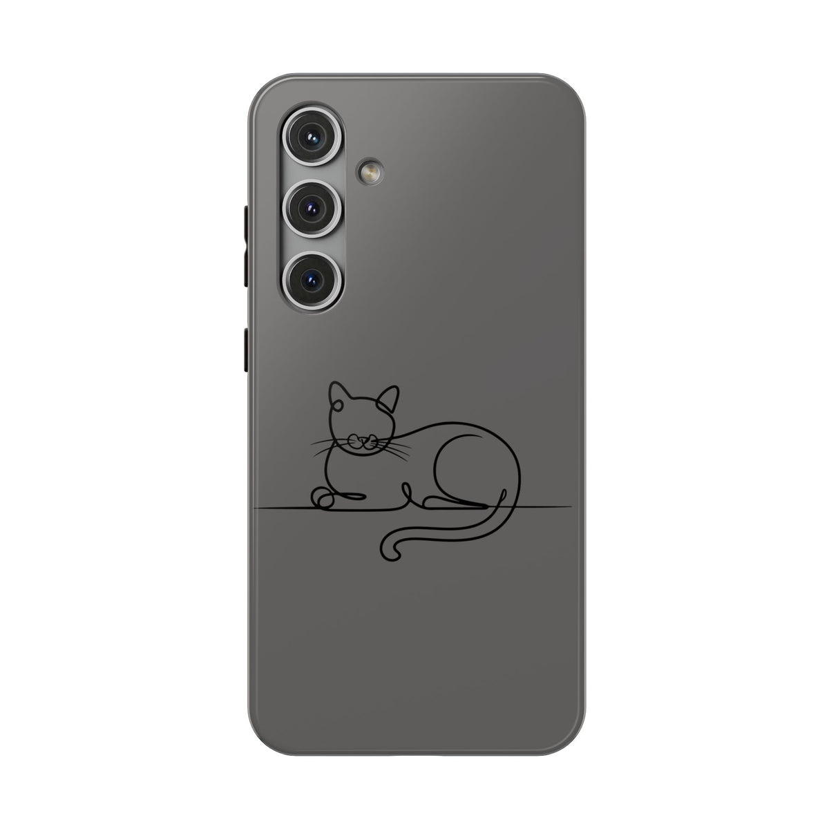 Sleepy Cat protective phone case for Samsung Galaxy S24 Plus, glossy finish