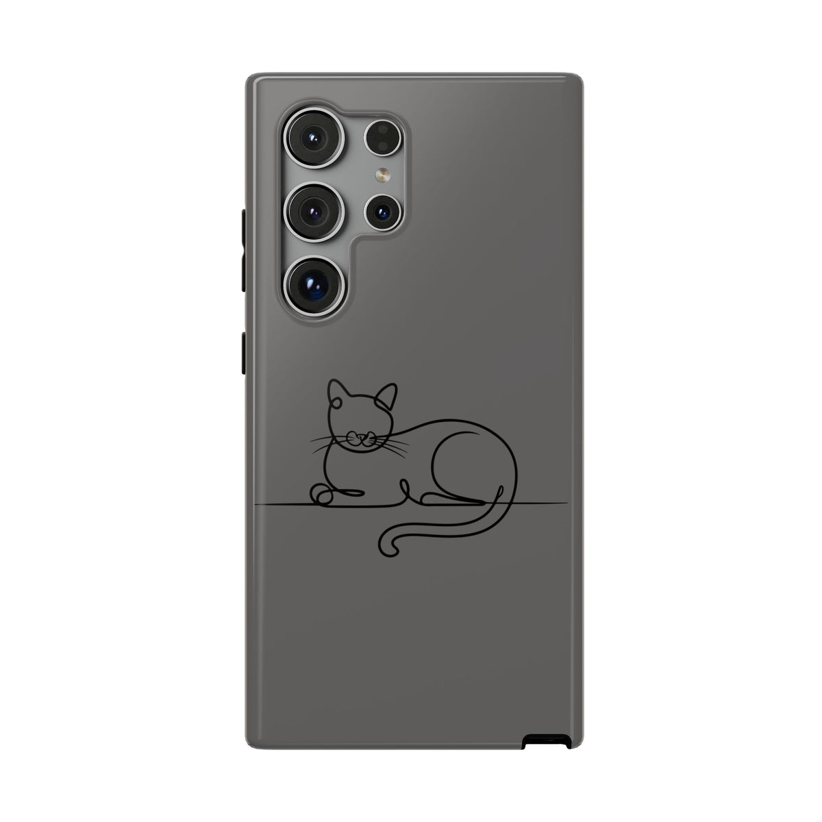 Sleepy Cat protective phone case for Samsung Galaxy S24 Ultra, glossy finish