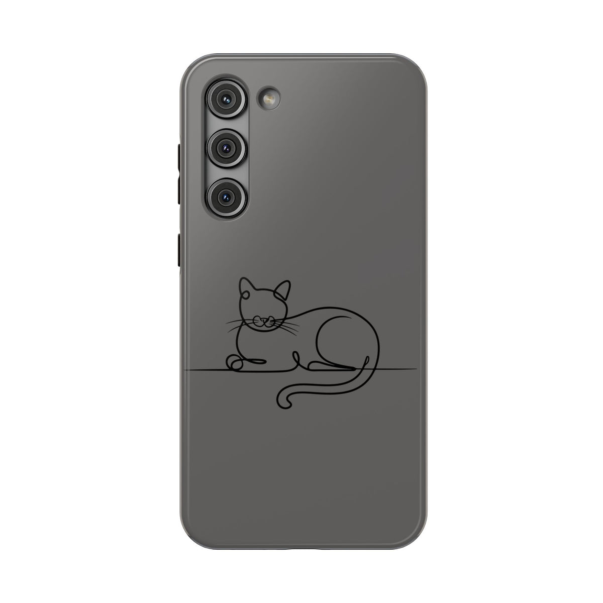 Sleepy Cat protective phone case for Samsung Galaxy S23 Plus, glossy finish