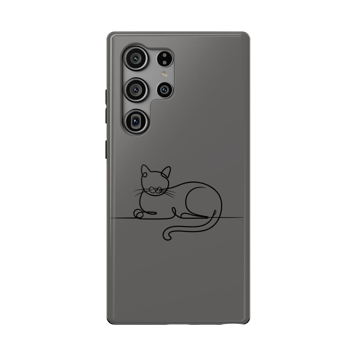 Sleepy Cat protective phone case for Samsung Galaxy S23 Ultra, glossy finish
