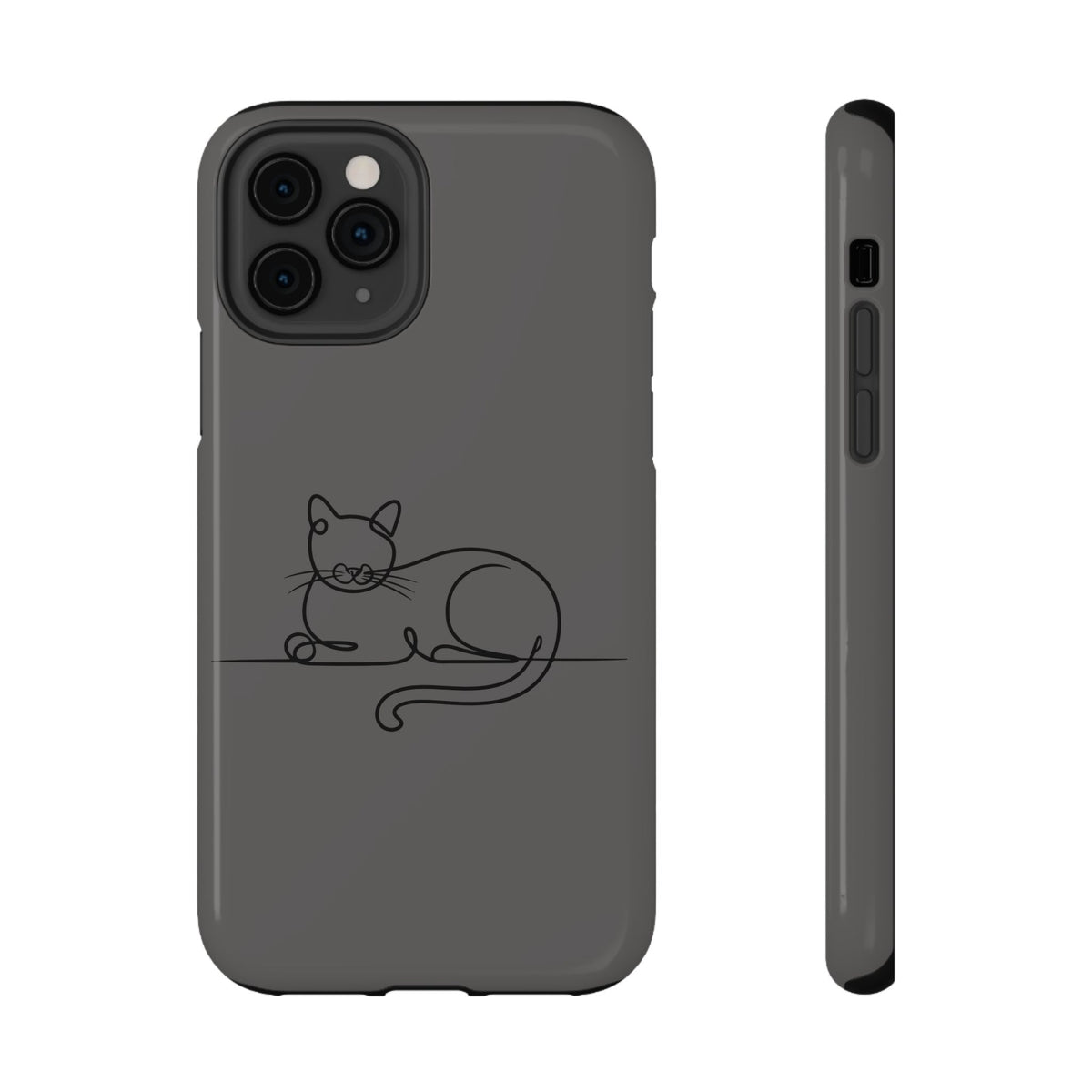 Sleepy Cat protective phone case for iPhone 11 Pro, glossy finish