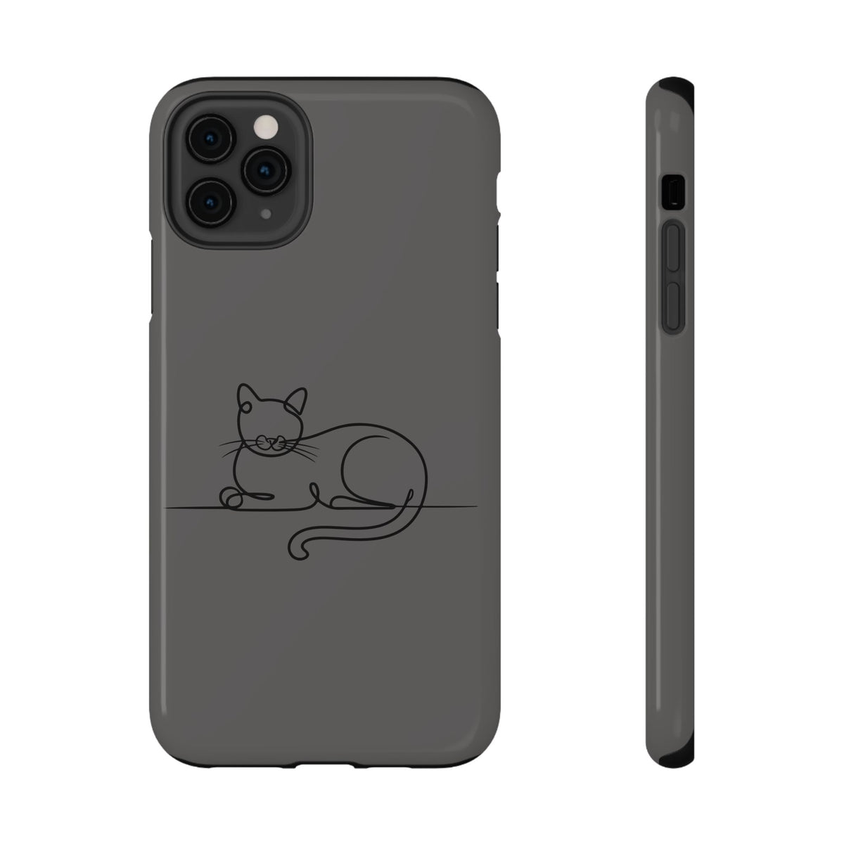 Sleepy Cat protective phone case for iPhone 11 Pro Max, glossy finish