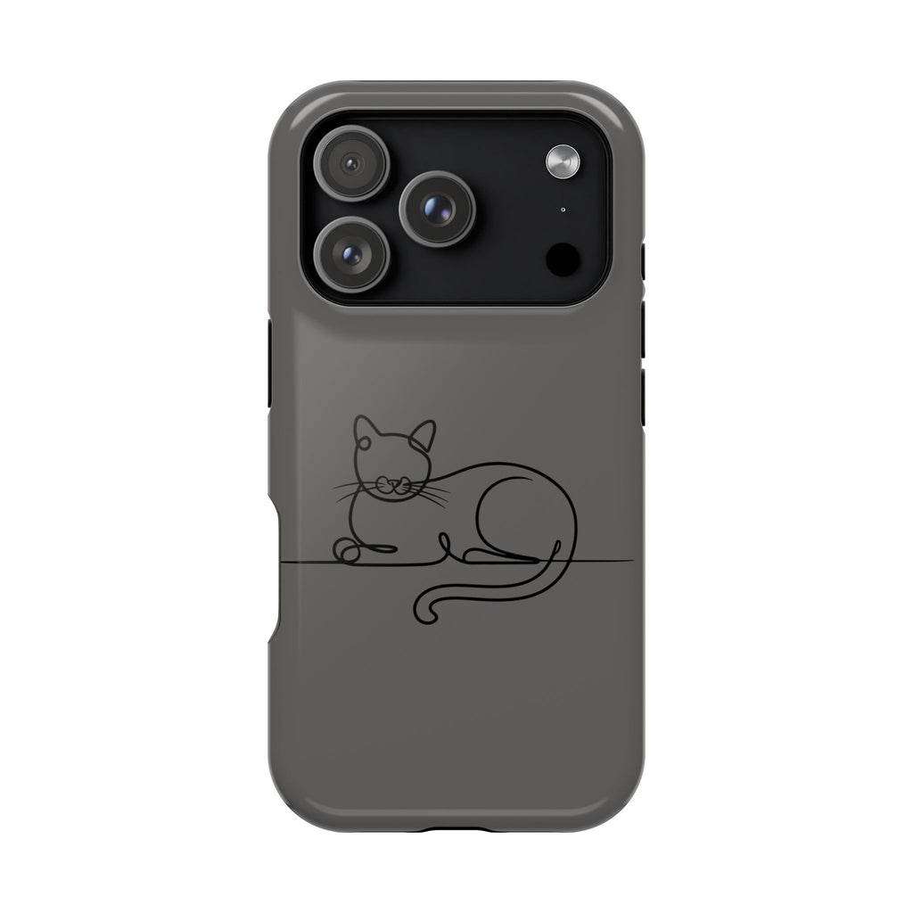 Sleepy Cat MagSafe case for iPhone 18 Pro, glossy finish