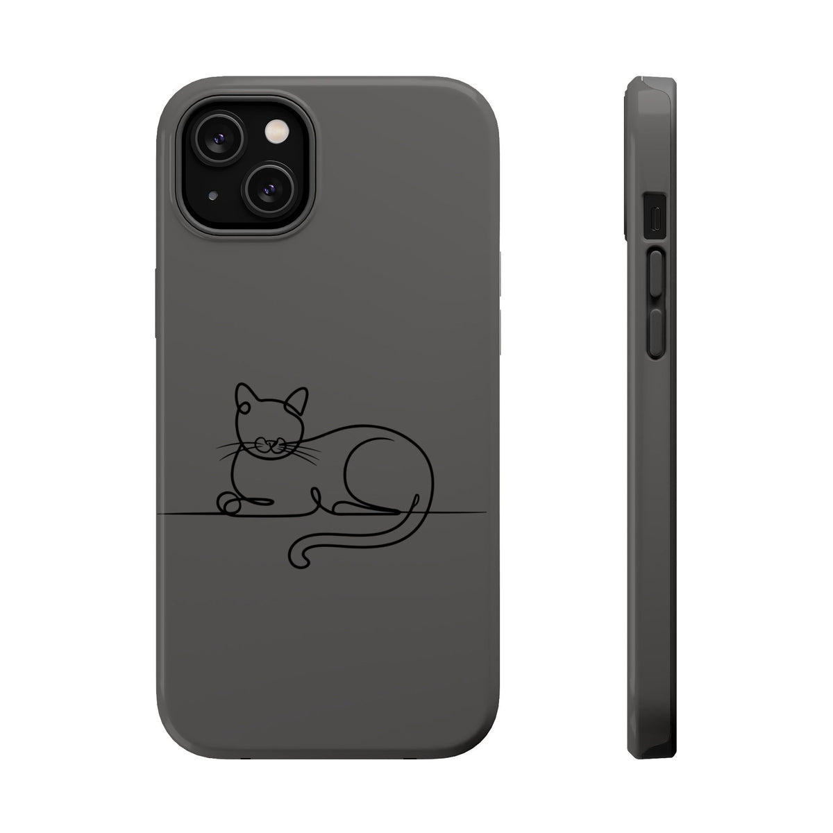 Sleepy Cat MagSafe case for iPhone 14 Plus, glossy finish