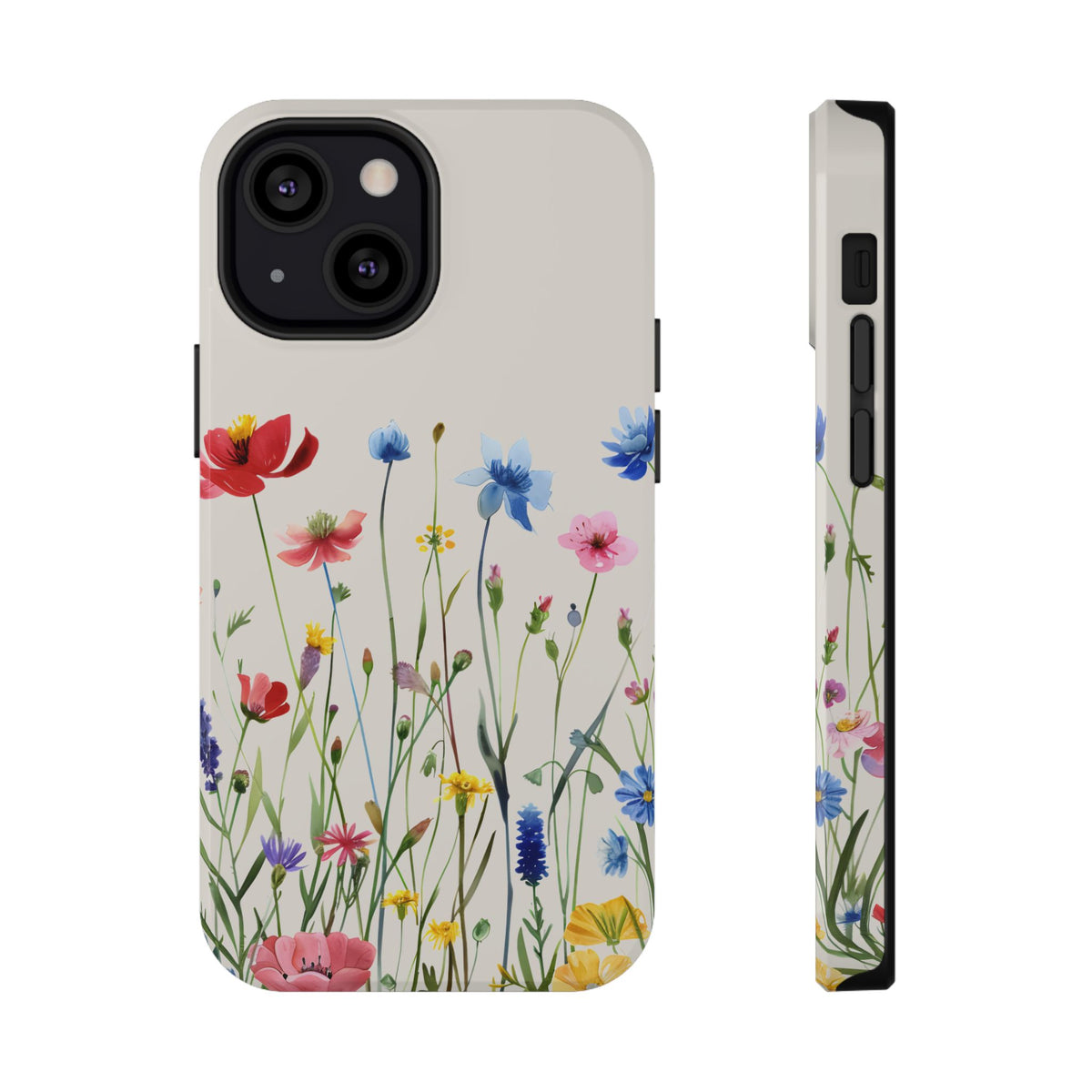 Spring Meadow protective phone case for iPhone 13 Mini, glossy finish