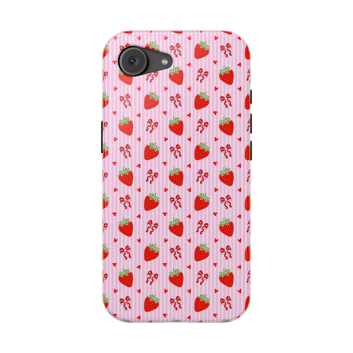 Strawberry Bow MagSafe case for iPhone 17e, glossy finish