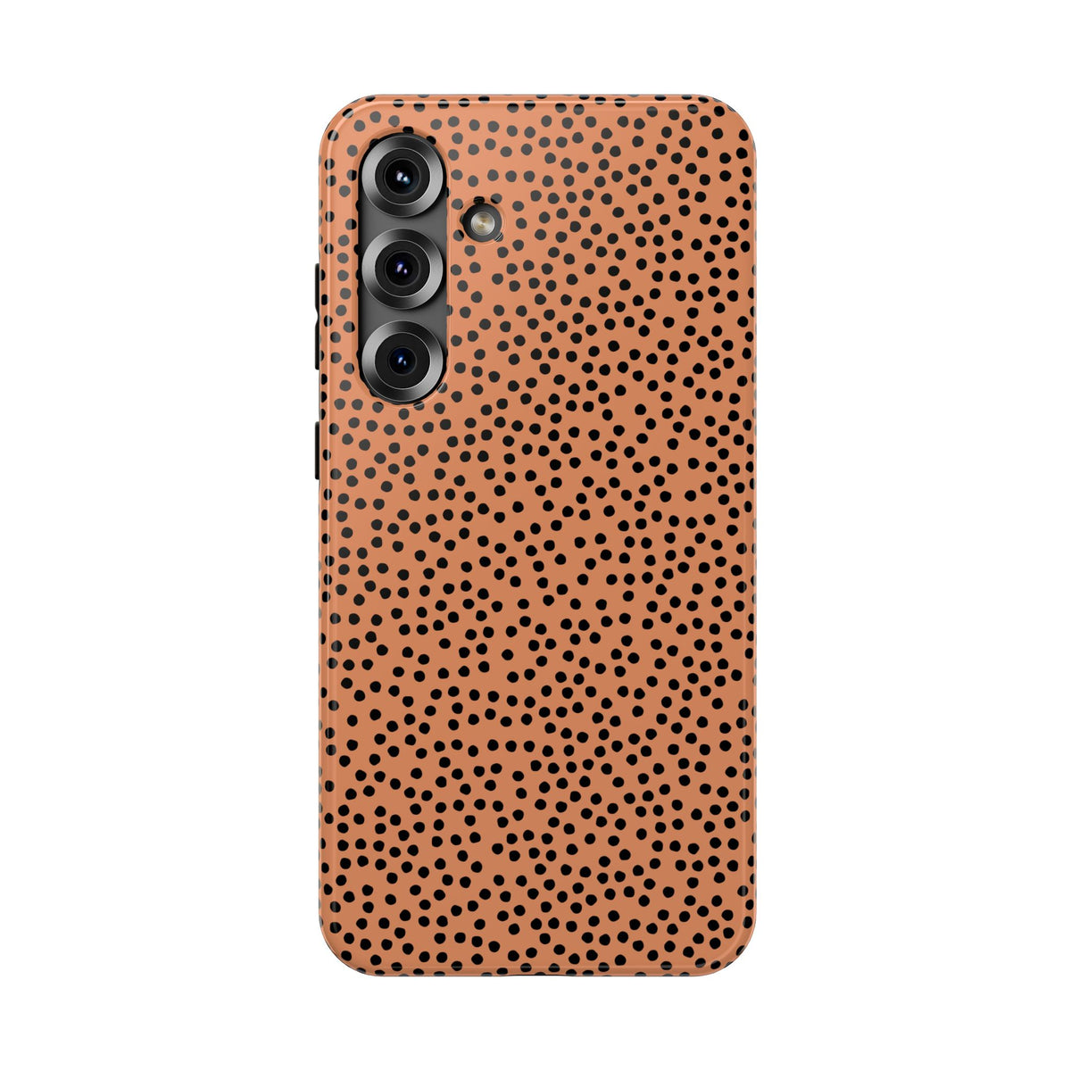 Terracotta Dot protective phone case for Samsung Galaxy S25 Plus, glossy finish