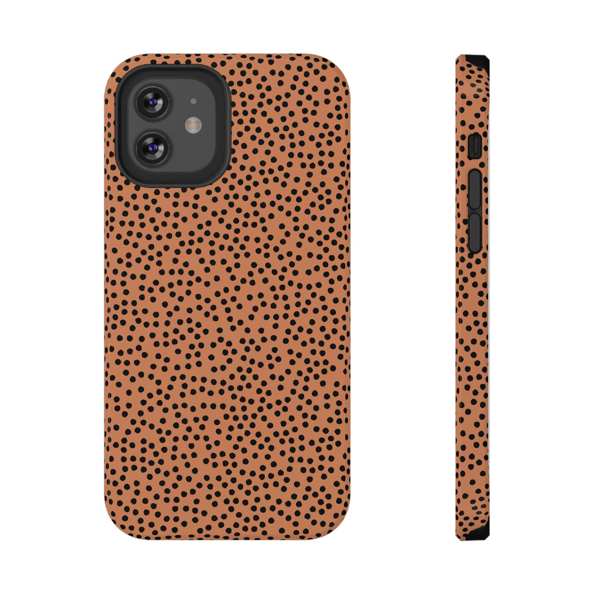 Terracotta Dot protective phone case for iPhone 12, glossy finish