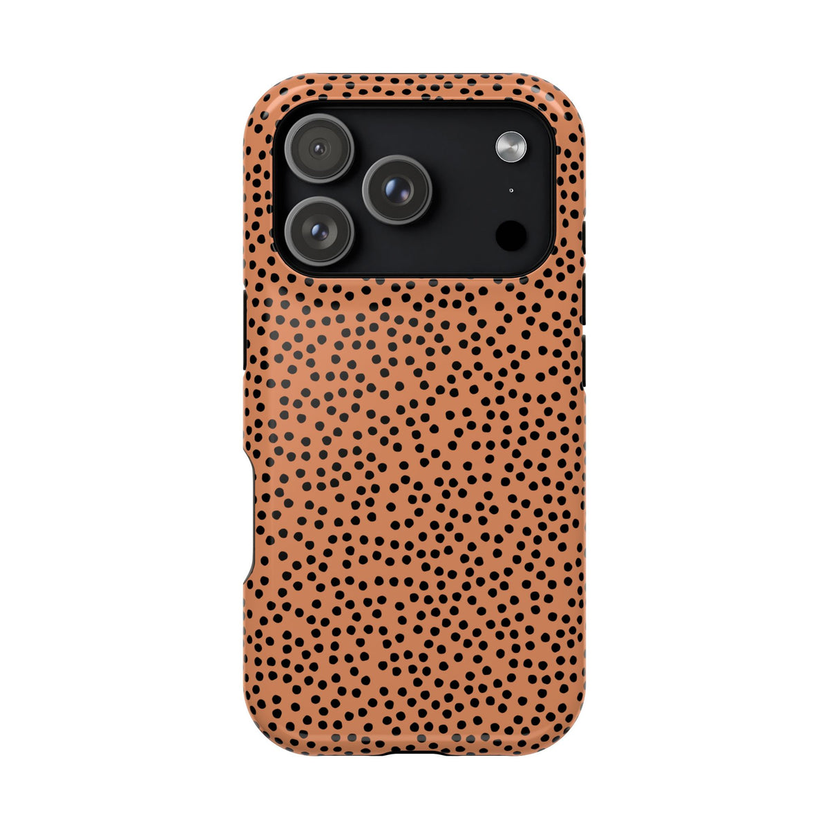 Terracotta Dot MagSafe case for iPhone 18 Pro, glossy finish