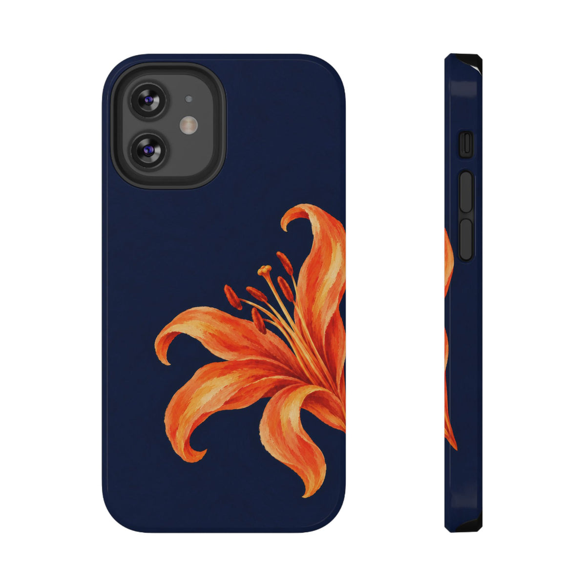 Tiger Lily protective phone case for iPhone 12 Mini, glossy finish
