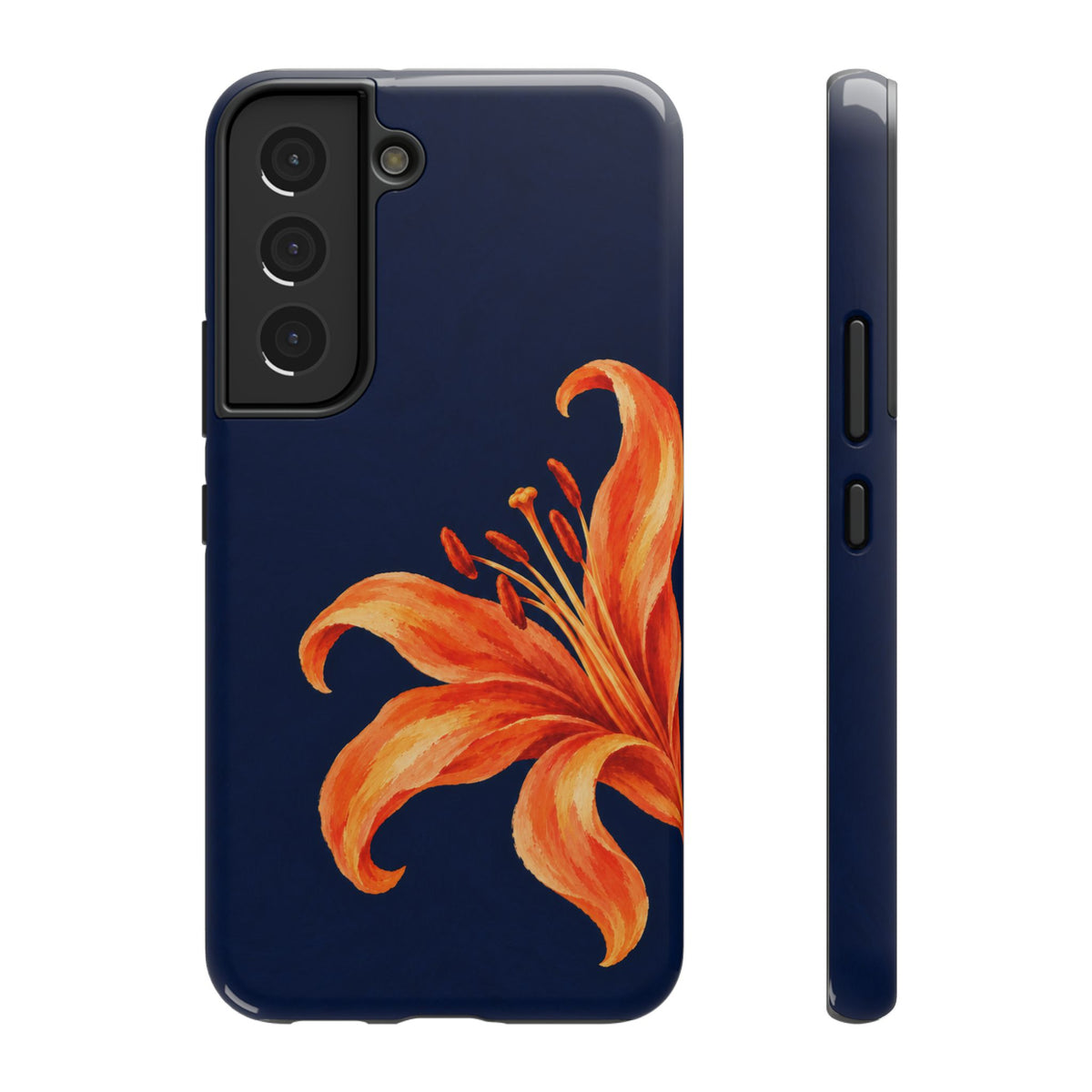 Tiger Lily protective phone case for Samsung Galaxy S22, glossy finish