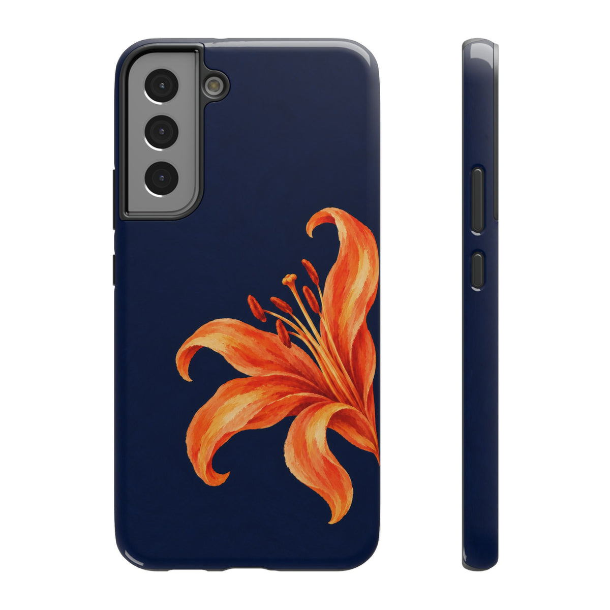 Tiger Lily protective phone case for Samsung Galaxy S22 Plus, glossy finish