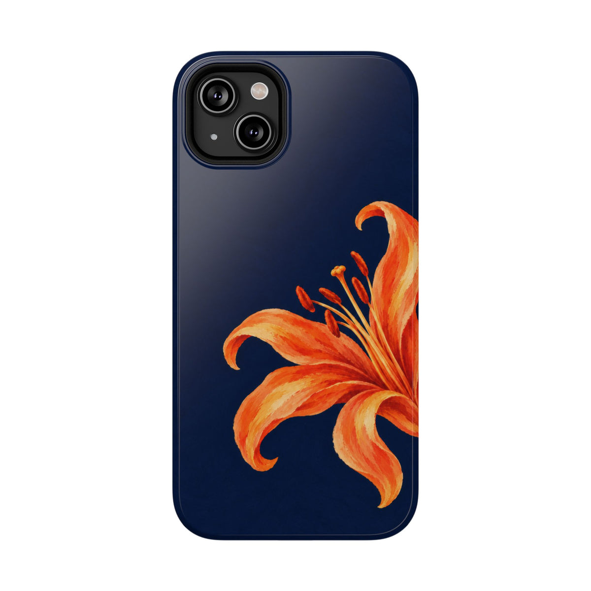 Tiger Lily protective phone case for iPhone 14 Plus, glossy finish