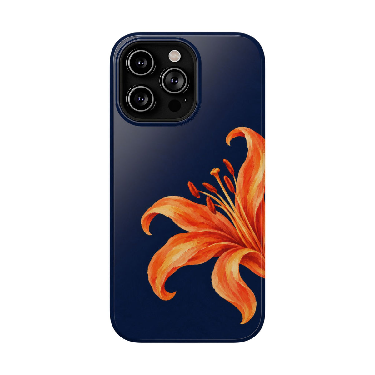 Tiger Lily protective phone case for iPhone 14 Pro Max, glossy finish