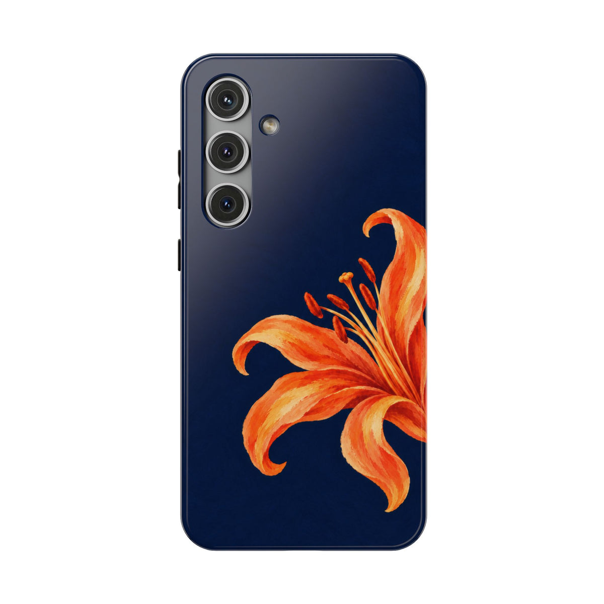 Tiger Lily protective phone case for Samsung Galaxy S24 Plus, glossy finish