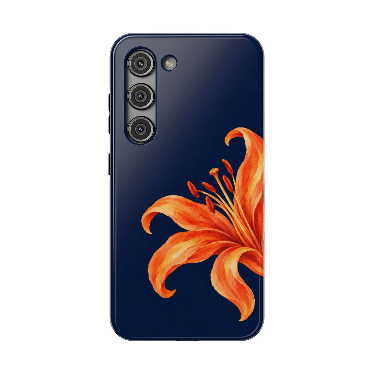 Tiger Lily protective phone case for Samsung Galaxy S23, glossy finish