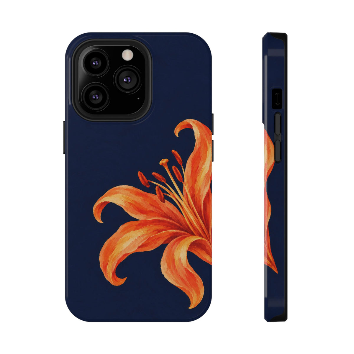 Tiger Lily protective phone case for iPhone 13 Pro, glossy finish