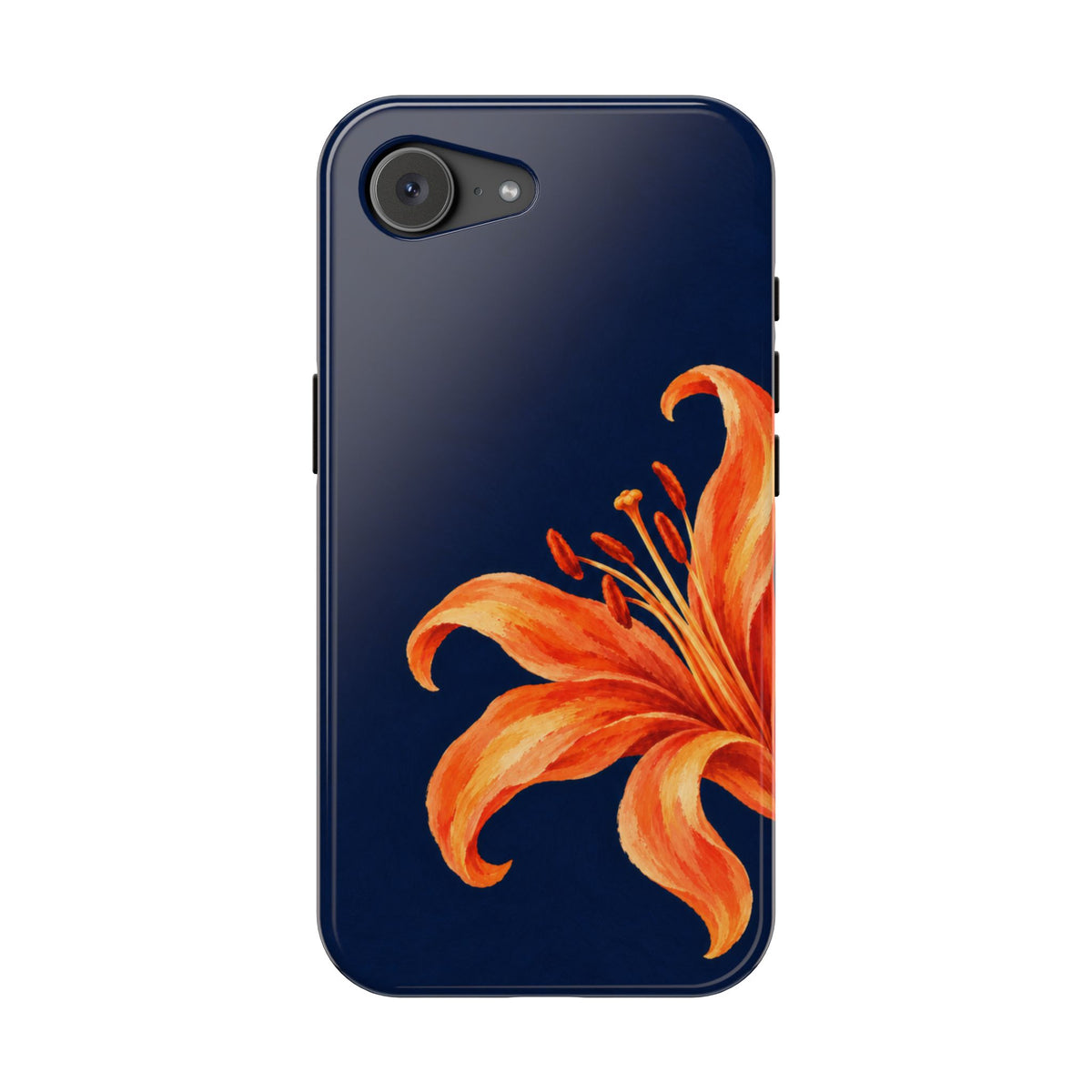 Tiger Lily protective phone case for iPhone 17e, glossy finish