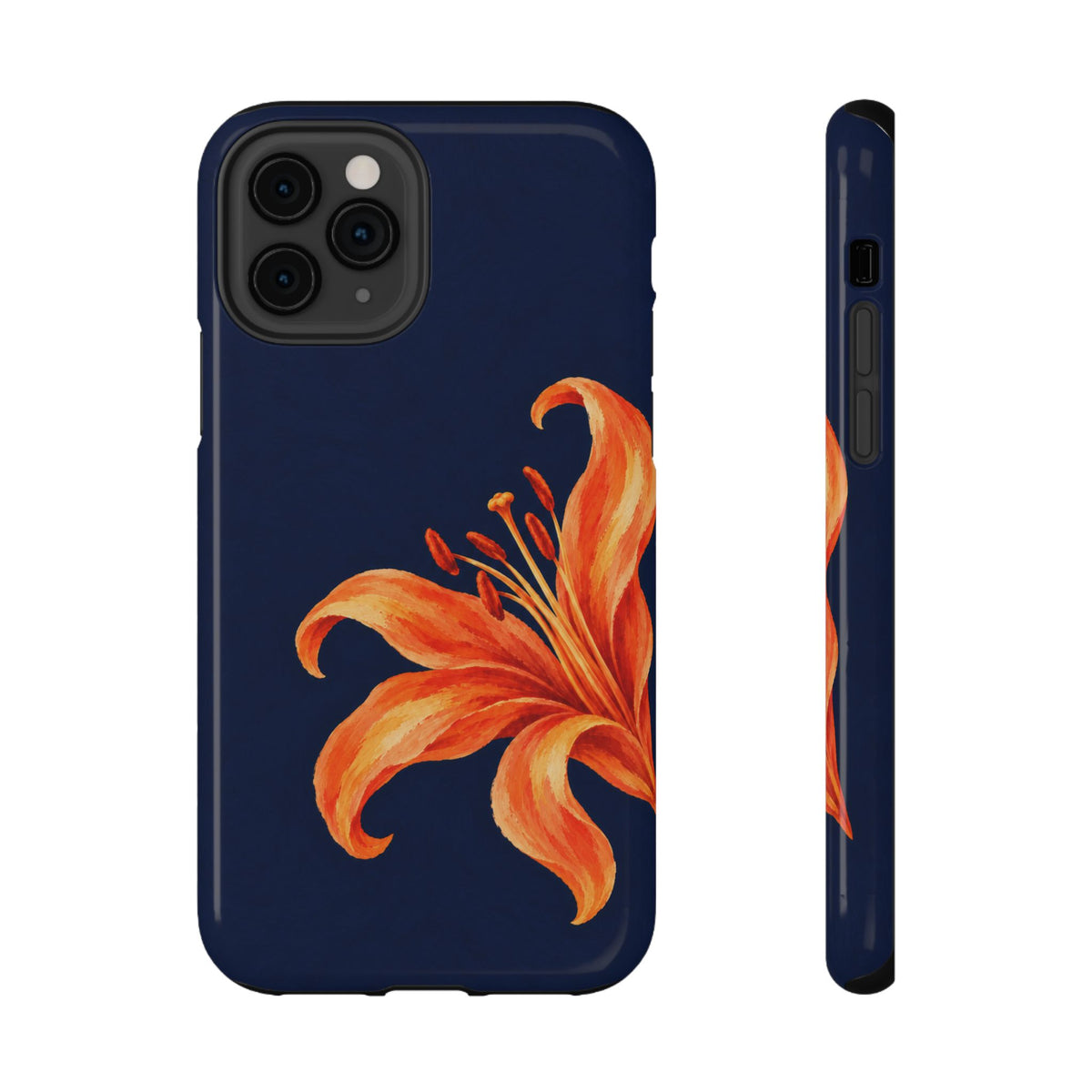 Tiger Lily protective phone case for iPhone 11 Pro, glossy finish