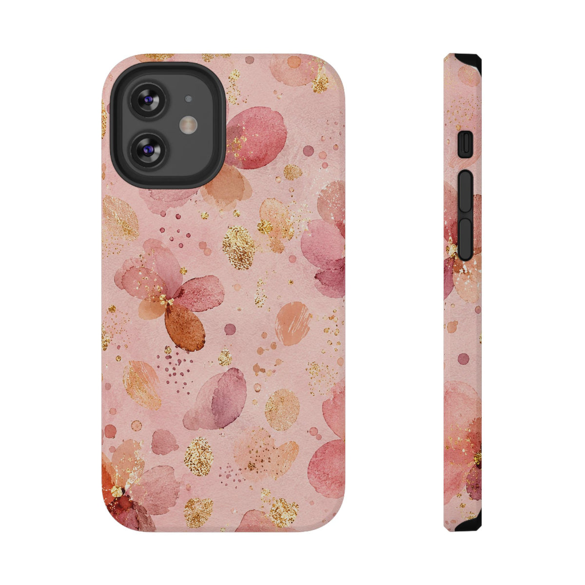 Watercolor Blossom protective phone case for iPhone 12 Mini, glossy finish