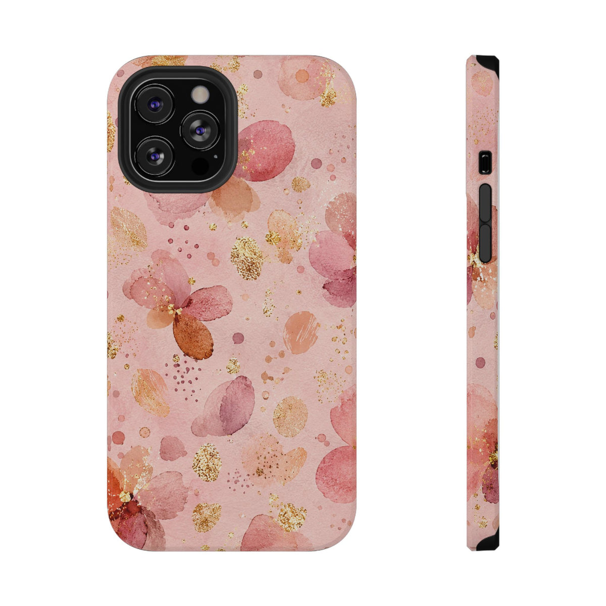 Watercolor Blossom protective phone case for iPhone 12 Pro Max, glossy finish