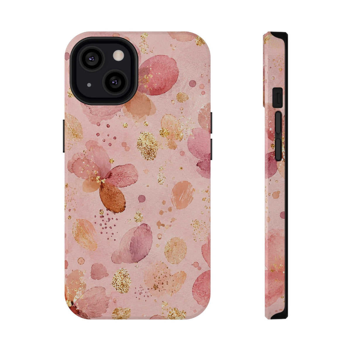 Watercolor Blossom protective phone case for iPhone 13, glossy finish