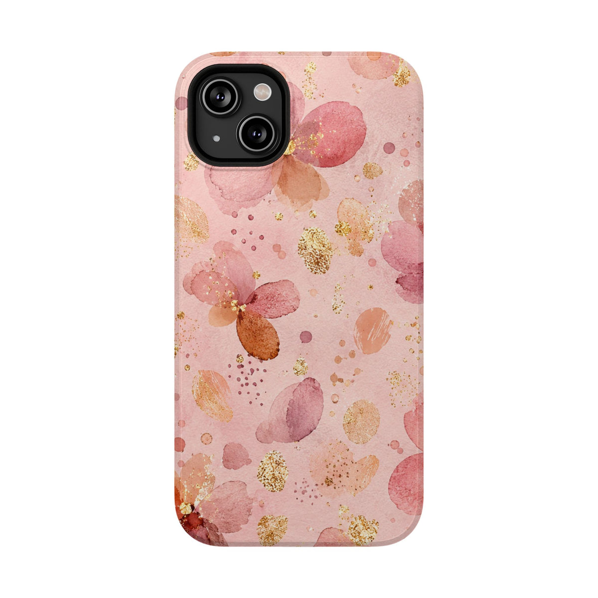 Watercolor Blossom protective phone case for iPhone 14 Plus, glossy finish
