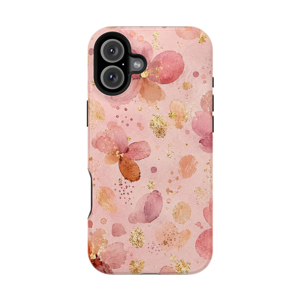 Watercolor Blossom protective phone case for iPhone 16 Plus, glossy finish