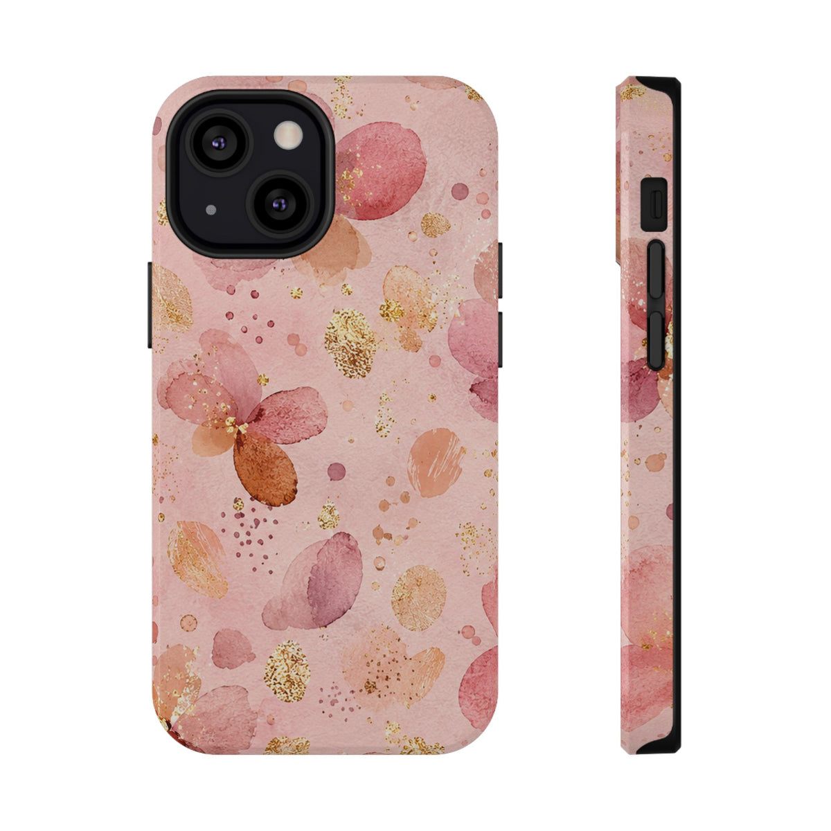 Watercolor Blossom protective phone case for iPhone 13 Mini, glossy finish
