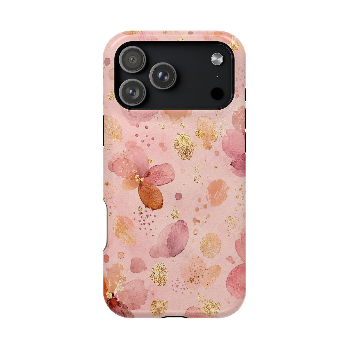 Watercolor Blossom protective phone case for iPhone 18 Pro Max, glossy finish