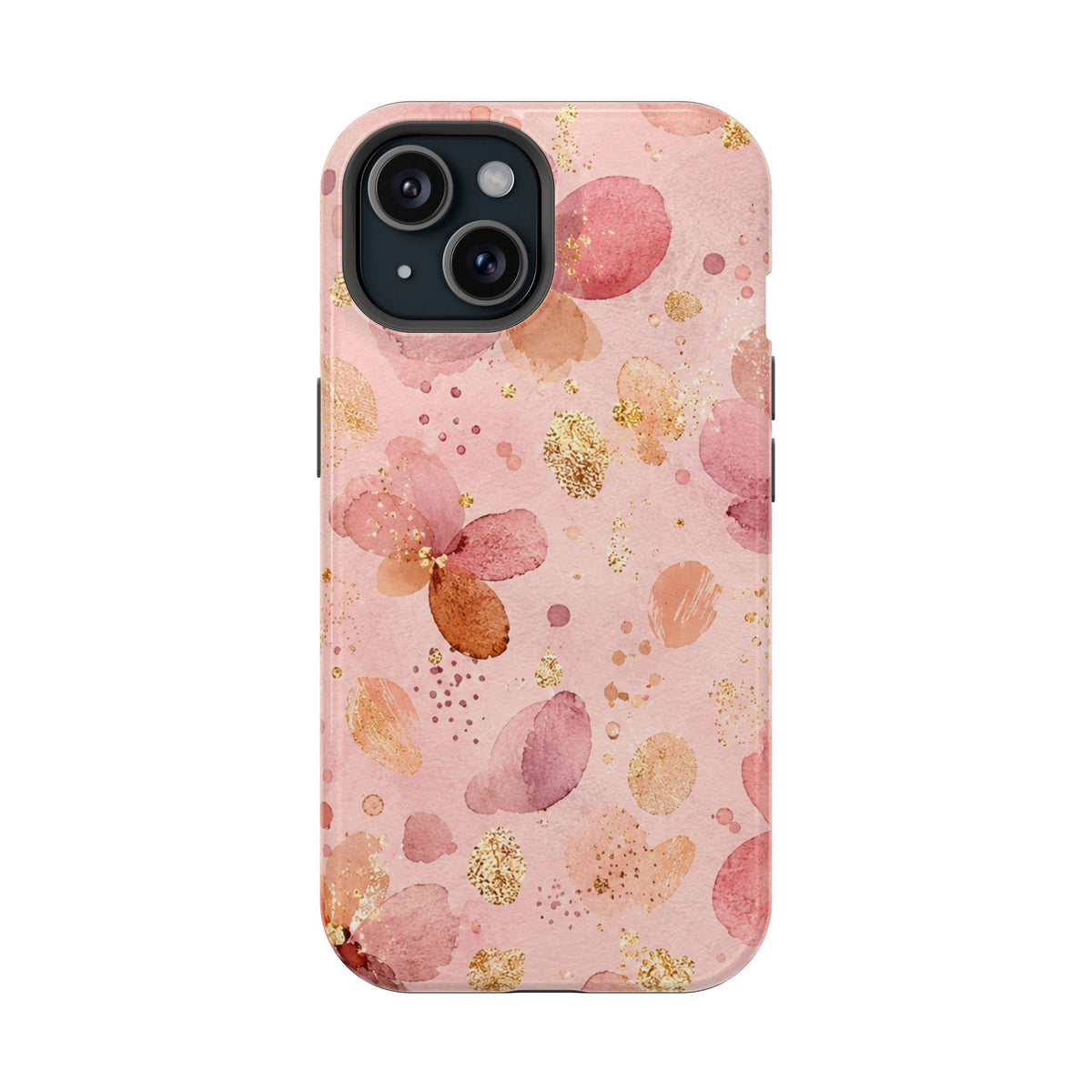 Watercolor Blossom MagSafe case for iPhone 15, glossy finish