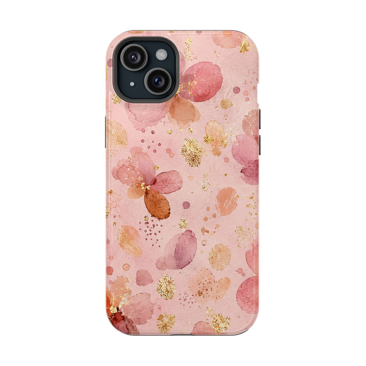 Watercolor Blossom MagSafe case for iPhone 15 Plus, glossy finish