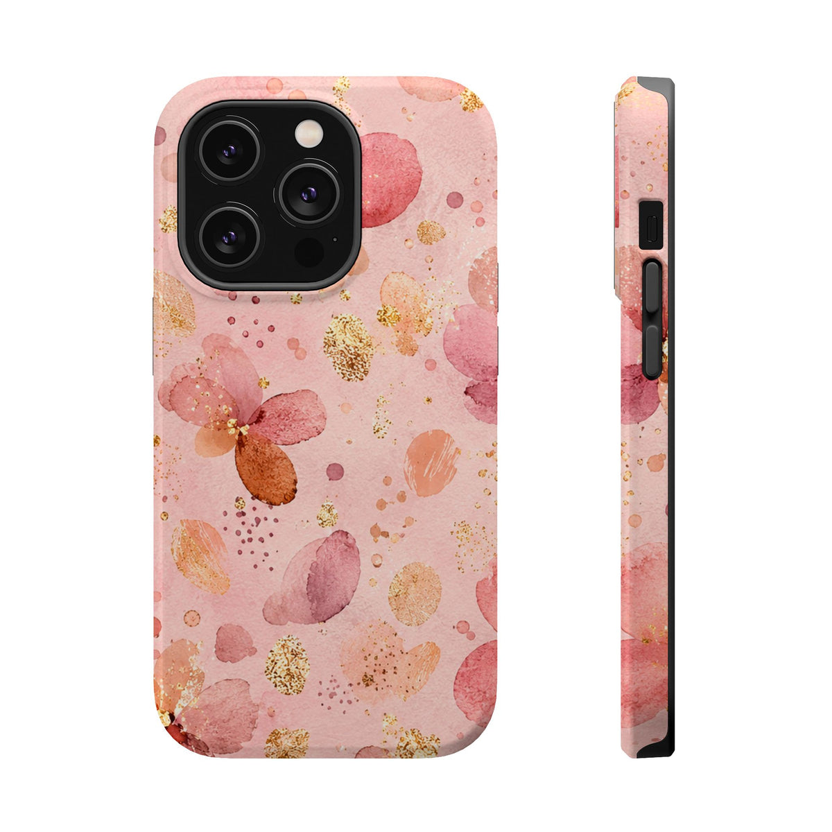 Watercolor Blossom MagSafe case for iPhone 14 Pro, glossy finish