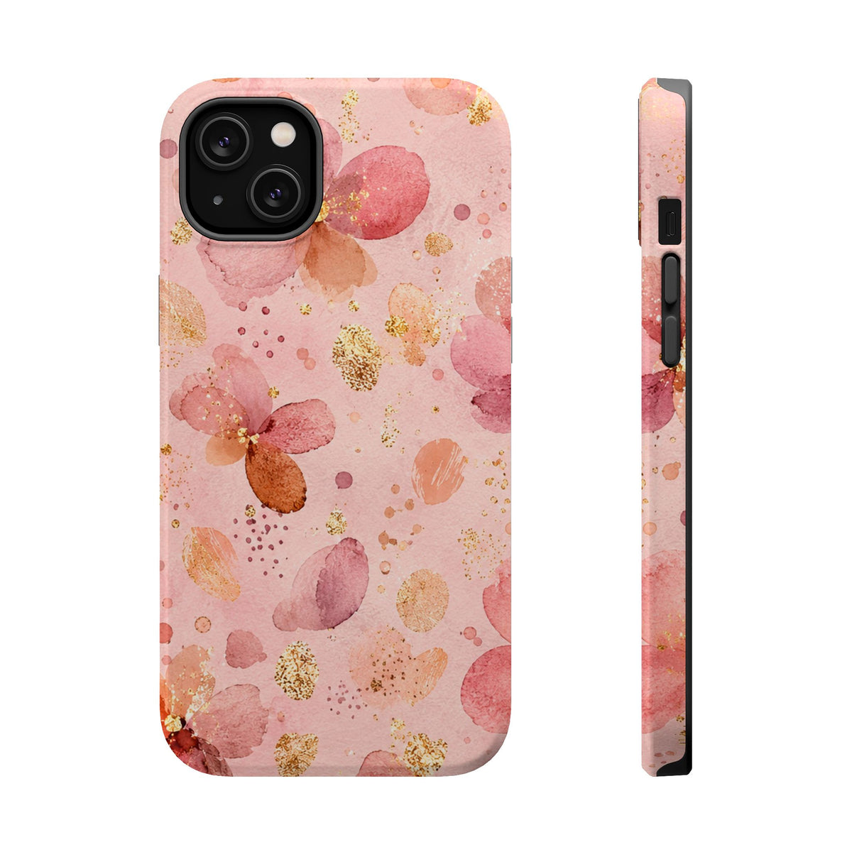 Watercolor Blossom MagSafe case for iPhone 14 Plus, glossy finish