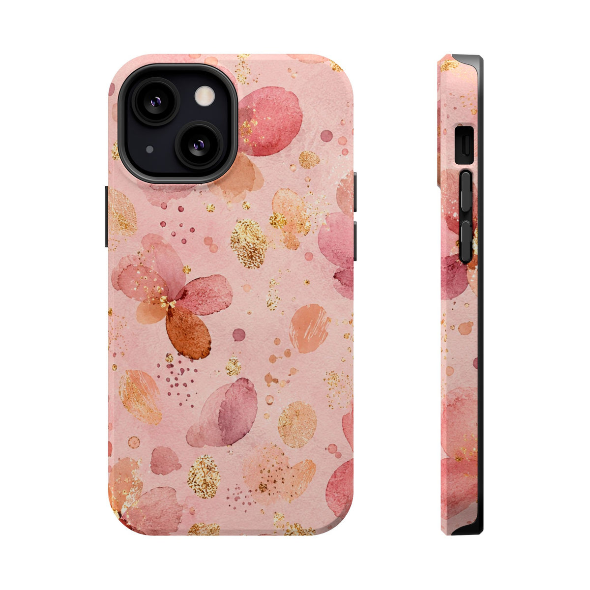 Watercolor Blossom MagSafe case for iPhone 13 Mini, glossy finish