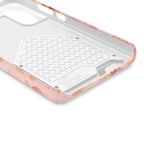 Watercolor Blossom phone case with card holder, close-up of the inside